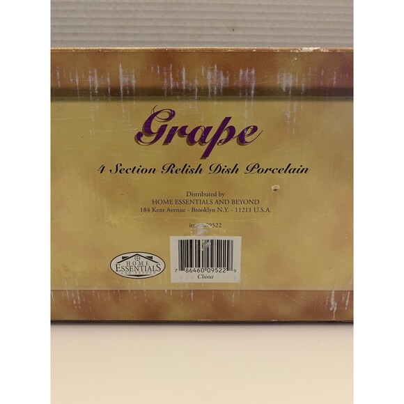 4 Section Relish Dish Porcelain With Tray . Home Essentials and Beyond. - Picture 4 of 4